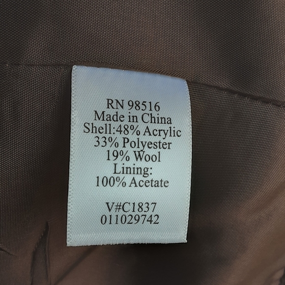 Coldwater Creek 3/4 Sleeve Wool Blend Blazer. - Picture 8 of 9